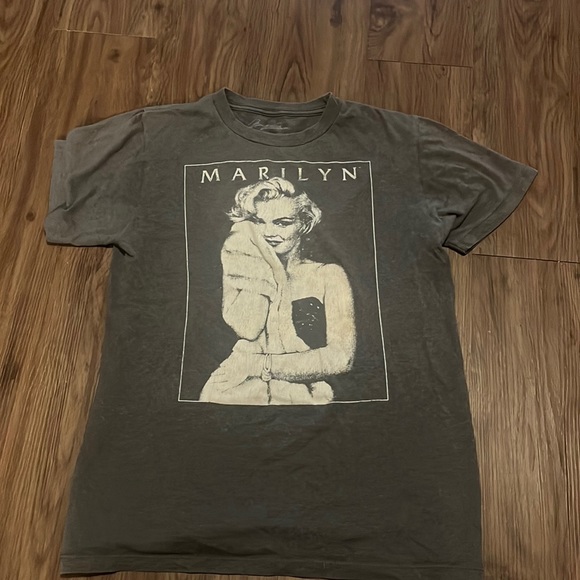 Tattooed Marilyn Monroe Graphic Black Tee Made Of Soft Touch Cotton